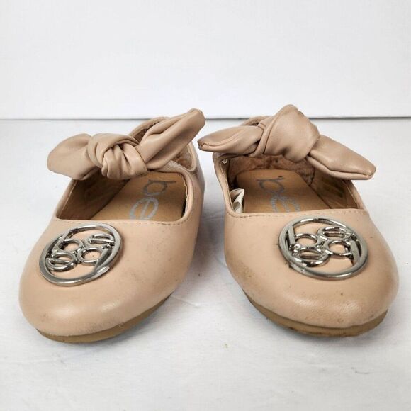 Bebe Girls Pink Ballet Flats Logo Shoes Slip On Infant Toddler Girls size 6 - Picture 6 of 8